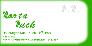 marta muck business card